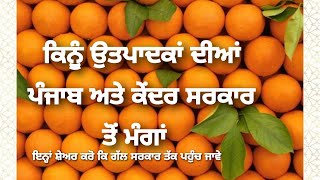 ਕਿਨੂੰ ਉਤਪਾਦਕਾਂ ਦੀਆਂ ਪੰਜਾਬ ਤੇ ਕੇਂਦਰ ਸਰਕਾਰ ਤੋਂ ਮੰਗਾਂ। ਇੰਨ੍ਹਾਂ ਸ਼ੇਅਰ ਕਰੋ ਕਿ ਸਰਕਾਰ ਤੱਕ ਪੁੱਜੇ ਅਵਾਜ।