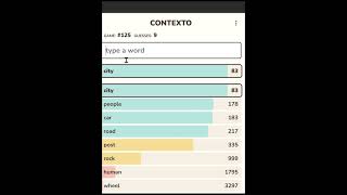 Contexto - Similar Word, find secret words, train your brain. #shorts