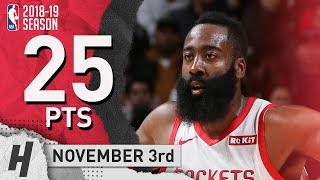 James Harden Full Highlights Rockets vs Bulls 2018.11.03 - 25 Pts, 7 Ast, 4 Steals!