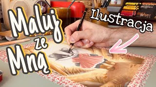 maluj ze mną 🎨🎨 || mix mediowa ilustracja jak z książki #4