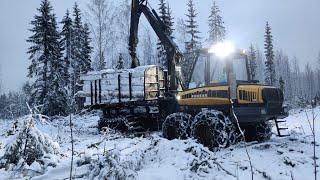 Matalalla oleva sähkölinja ja mitä uutta on tullut koneeseen - Ponsse Elk -