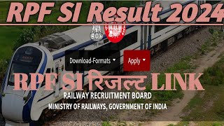 RPF SI results 2024 🔴RPF SI Result 2024 link🔴 #rpfsi2024 #railway HOW To Check ✅