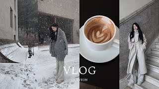 VLOG | 대전여행 당일치기 브이로그 | 눈 내리는 겨울 대전에서 성심당 빵 포장, 대전 카페투어, 태평소국밥