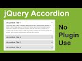 Create Accordion using jquery | Simple jQuery Accordion example
