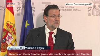 Absturz Germanwings A320: Statement von Mariano Rajoy am 24.03.2015