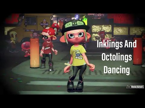 Inklings And Octolings Dancing During Splatfest Splatoon 2 Youtube