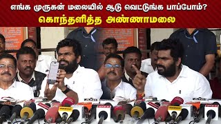 #breaking எங்க முருகன் மலையில் ஆடு வெட்டுங்க பாப்போம்? கொந்தளித்த அண்ணாமலை