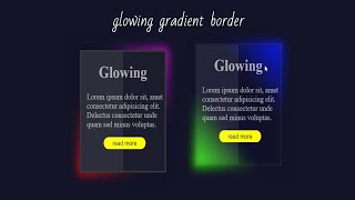 Glowing gradient border hover effects using HTML CSS only