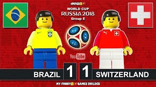 Brazil vs Switzerland 1-1 • World Cup 2018 (17/06/2018) All Goals Highlights Lego Football • Brasil