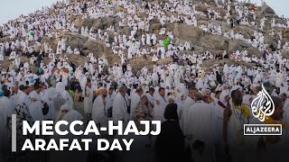 Muslim pilgrims converge on Mount Arafat for holiest day of Hajj