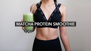 MATCHA PROTEIN SMOOTHIE RECIPE | Gloria Sky