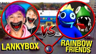 DRONE CATCHES LANKYBOX vs RAINBOW FRIENDS IN REAL LIFE!! *LANKYBOX JUSTIN & ADAM vs BLUE & GREEN*