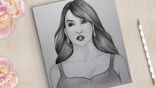 Nora Fatehi Drawing Very Easy | Nora Fatehi Drawing step by step | Pencil Sketch