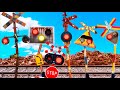 【踏切アニメ】大破した状態からひとつひとつ修理していくふみきりカンカン😂😂😂Repairing the heavily damaged railroad crossing!!