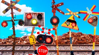 【踏切アニメ】大破した状態からひとつひとつ修理していくふみきりカンカン😂😂😂Repairing the heavily damaged railroad crossing