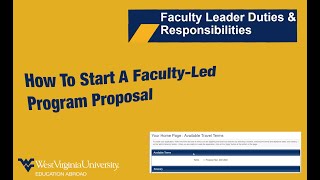 How to Start A Faculty-Led Program Proposal