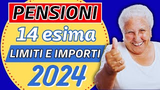 ✅PENSIONI 14ESIMA MENSILITA' 2024👉NUOVI LIMITI E IMPORTI INPS❗