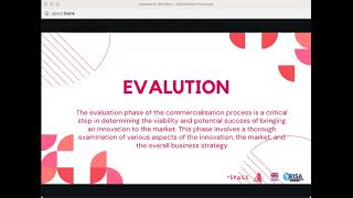 Commercialisation Process: Evaluation