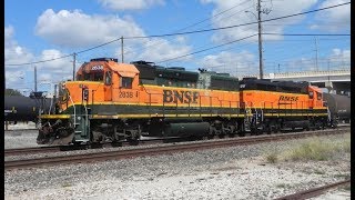 Railfanning the BNSF Gulf Division 10/9/2017 -Some Rare Geeps and NS GEVOs