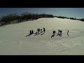 flying over a frozen river