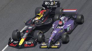 Max Verstappen vs Jos Verstappen   Red Bull 2024 vs Simtek 1995 at Laguna Seca