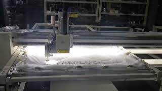 How to quilt duvet  Testing video of Richpeace frame type single needle quilting machine