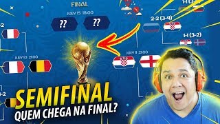 Simulei as SEMIFINAIS DA COPA DO MUNDO!!! Teremos SURPRESAS?! FIFA 18 WORLD CUP 🏆🤔