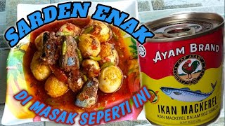 CARA MASAK SARDEN CAMPUR TELUR YANG SIMPLE //CERITA TKI MALAYSIA