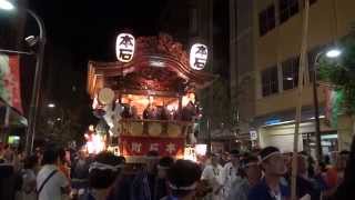 2014年熊谷うちわ祭 21日夜 八木橋前から鎌倉町通りへ 筑波区〜本石区