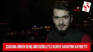 Kuryenin Motosikleti Ağaca Çarptı: 1 ölü