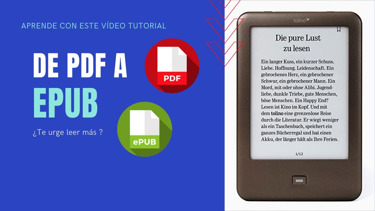 CÓMO CONVERTIR PDF A EPUB 2020 SIN PROGRAMAS - YouTube