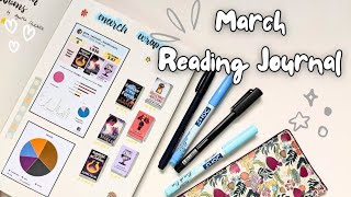 March Reading Journal Update | Supplies I use, March Reads and more 📖📚🔖