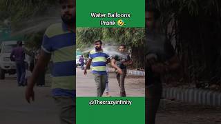 Water Balloons Prank in Public #shorts