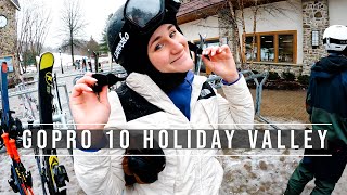 GoPro Hero 10 Snowboarding and Skiing at Holiday Valley Ellicottville New York January 2022