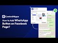 How to Add WhatsApp Button on Facebook Page?