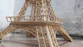 How To Make Eiffel Tower with wooden sticks - Creative 1st