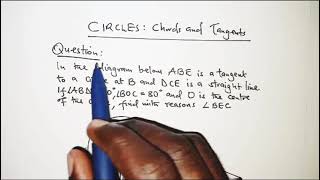 CIRCLES Chords and tangents