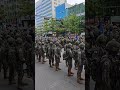 대기중인 제2신속대응사단 건군 76주년 국군의 날 시가행진 시작 전