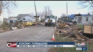 Kokomo tornado survivors share Thanksgiving meal