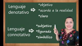 lenguaje DENOTATIVO Y CONNOTATIVO|así es en ESPAÑOL