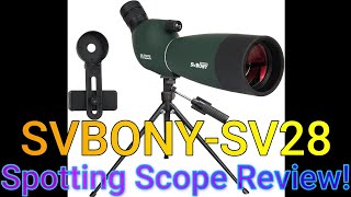 SVBONY-SV28 25x75x70 spotting scope review!! #svbony #svbonyspottingscope