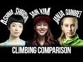 Ashima Shiraishi VS Jain Kim VS Janja Garnbret - Climbing Comparison