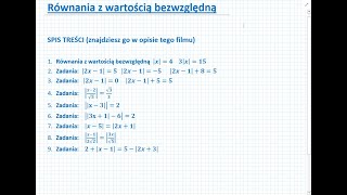 Równania z wartością bezwzględną - Matematyka Liceum i Technikum