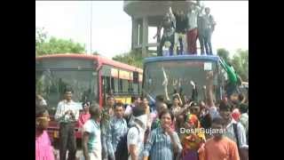 People of Ahmedabad protests sudden execution of AMTS route rationalization