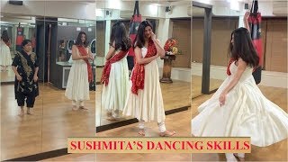 Watch! Sushmita Sen learning Kathak from guru is a sight to behold