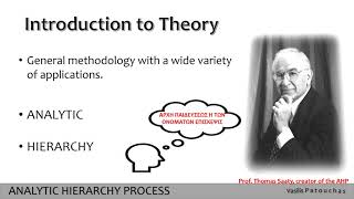Analytic Hierarchy Process (AHP) with Excel: Introduction to Theory