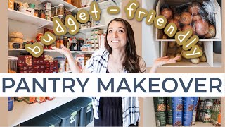 EXTREME PANTRY MAKEOVER ON A BUDGET! No-Bin Method for food storage + organization | HOUSE TO HOME