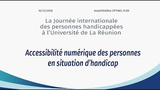 Accessibilité numérique et handicap : conférence de Pierre Reynaud