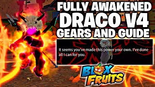 Unlocking Draco Race V4 MAX Gear in Blox Fruits! How To Win Draco V4 Trials Easily Blox Fruits