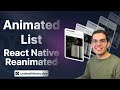 Building an Animated List in React Native with Reanimated | Beginners Tutorial 2023